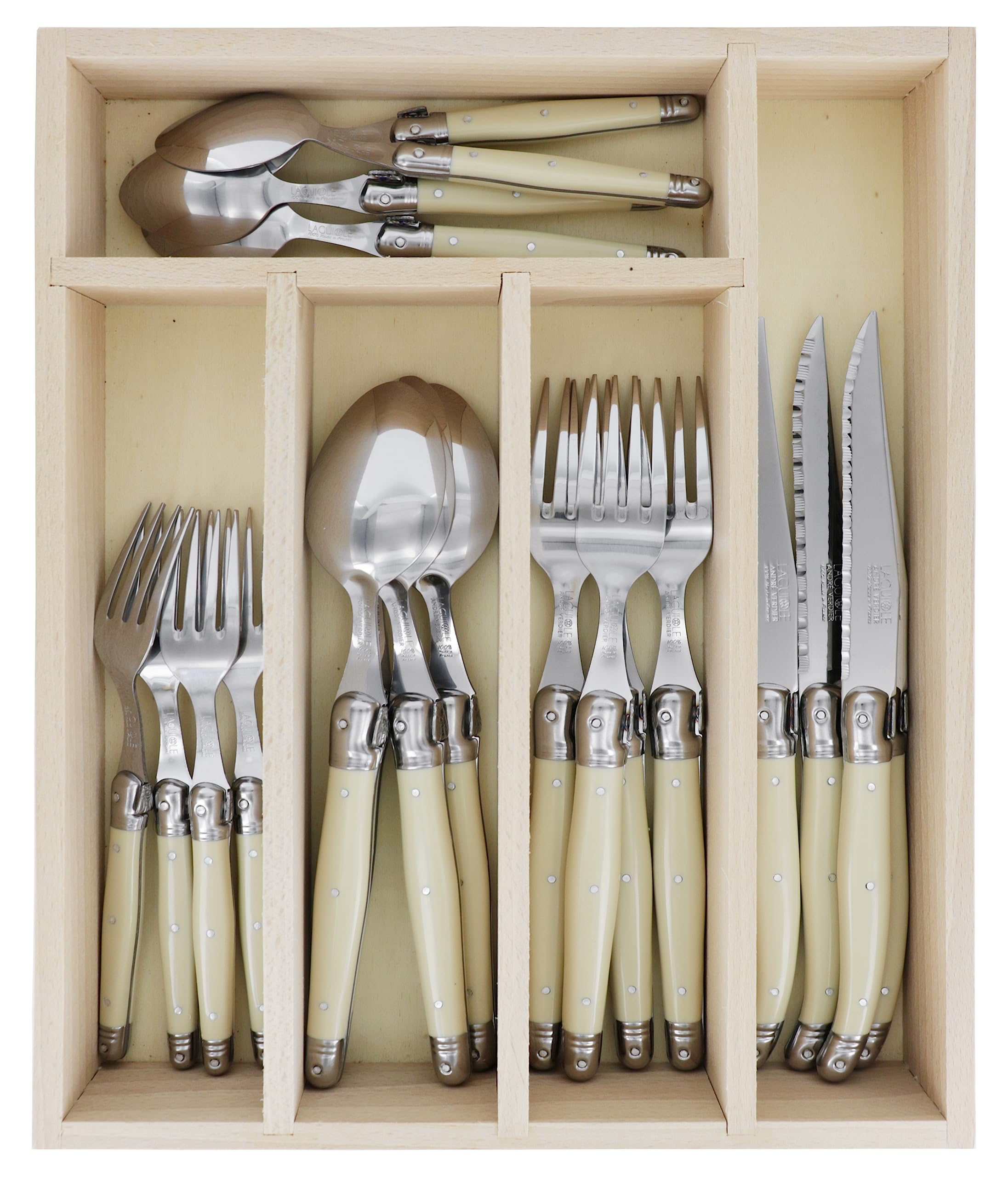 Amazon.com: Laguiole Andre Verdier Debutant 20 Piece Flatware Set